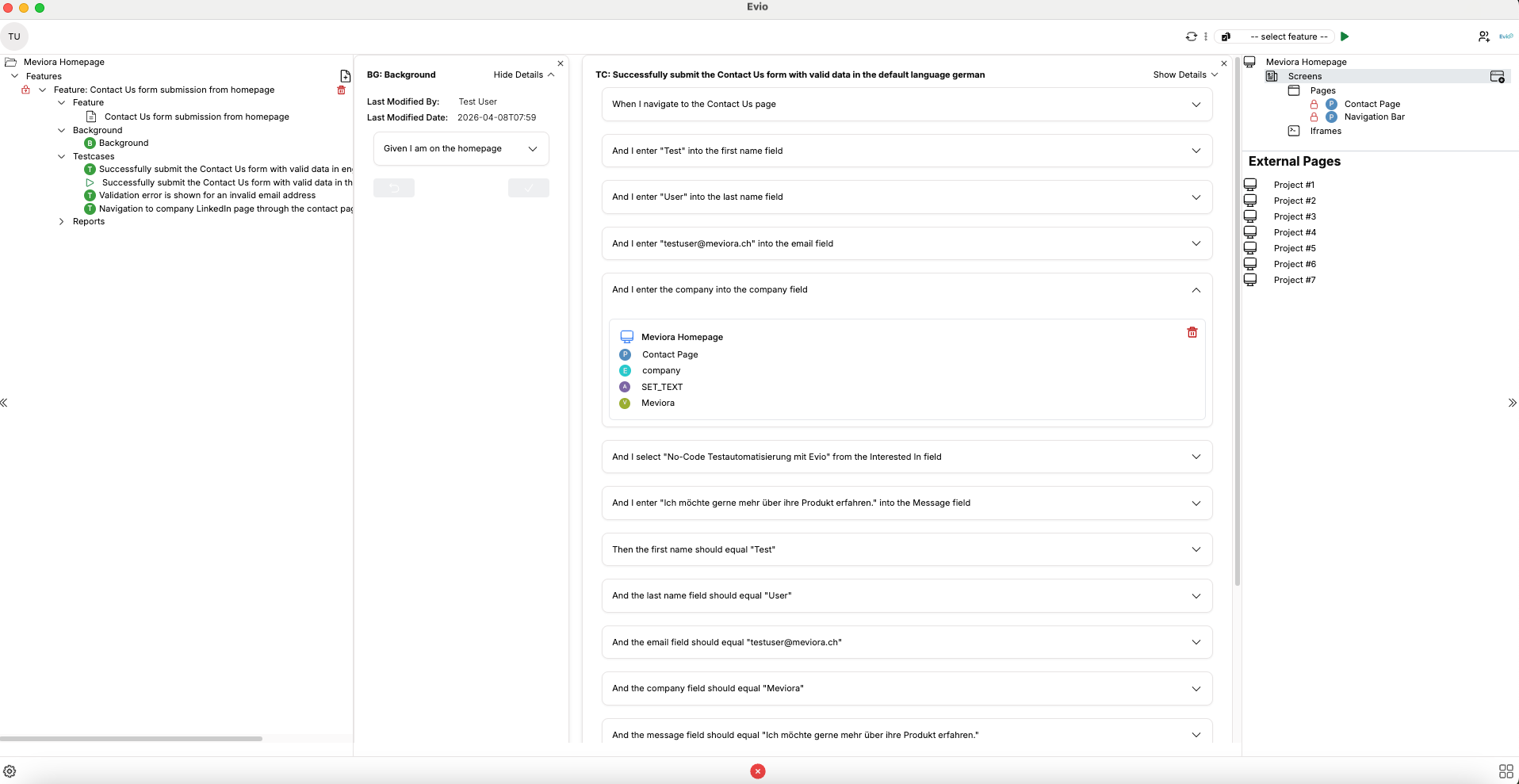 Evio Web dashboard preview